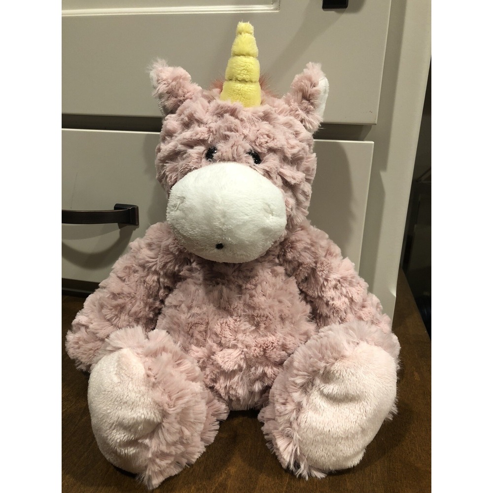 Demdaco Nat & Jules Cuddle Corner‎ Mellow Fellows Pink Magellica Unicorn 11"
